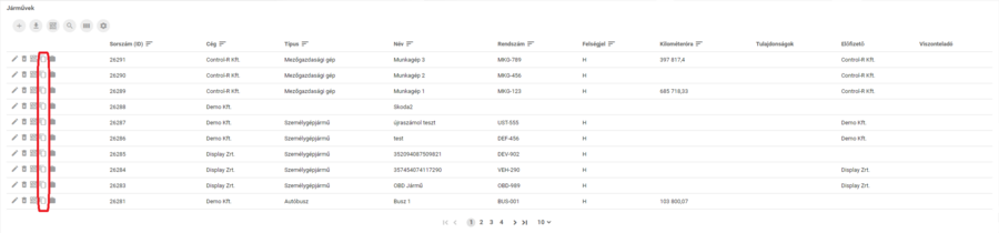 Jármű adatok másolása Jármű adatok másolása
