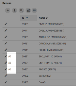 Paired vehicle Paired vehicle