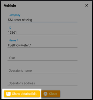 Paired vehicle info Paired vehicle info