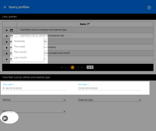 Dátumválasztó & Elküldés Dátumválasztó & Elküldés