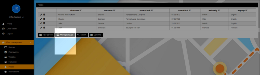 Manage groups Manage groups