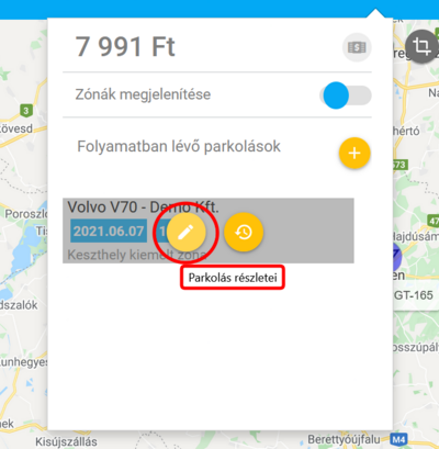 Parkolás részletei Parkolás részletei